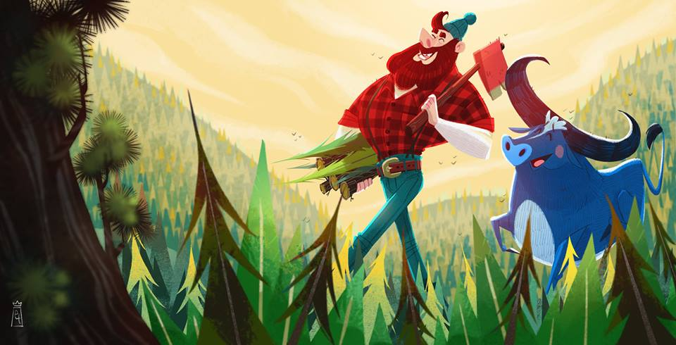 Kisah Paul Bunyan & Blue Ox: Legenda Kayu Amerika