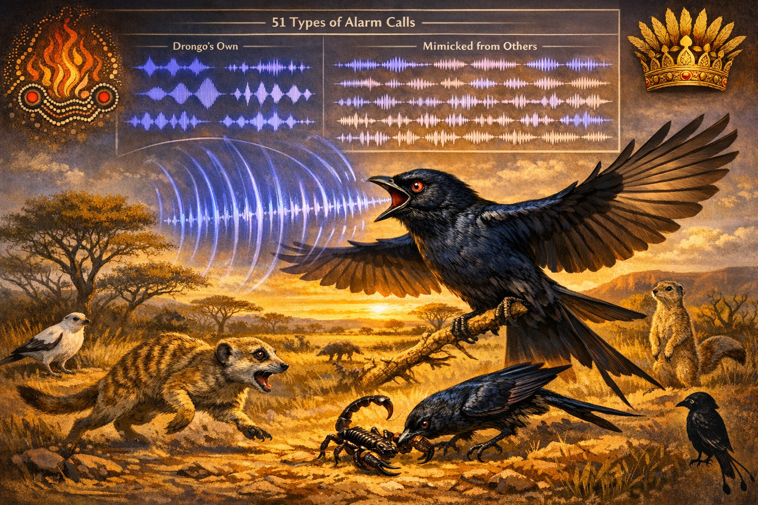 7 Fakta Burung Drongo si Penipu Cerdas Dunia