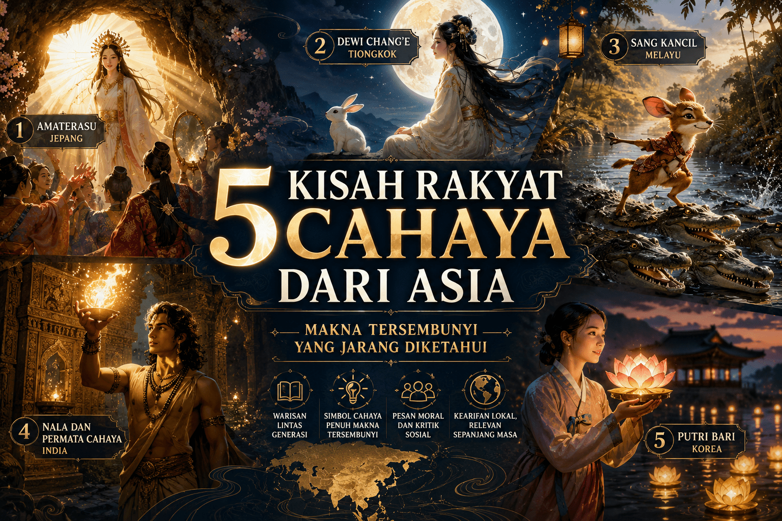 5 Kisah Rakyat Cahaya dari Asia, Makna Tersembunyi yang Jarang Diketahui