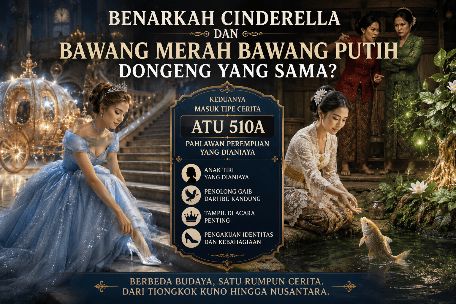 Benarkah Cinderella dan Bawang Merah Bawang Putih Dongeng yang Sama?