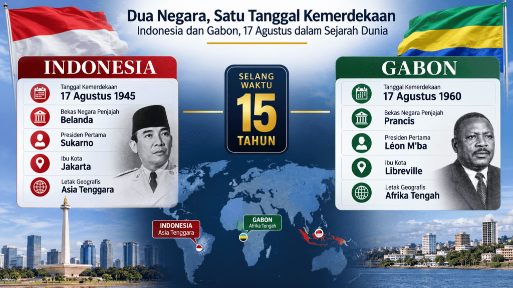 Gabon dan Indonesia Ternyata Rayakan Kemerdekaan di Tanggal yang Sama: Ini Faktanya