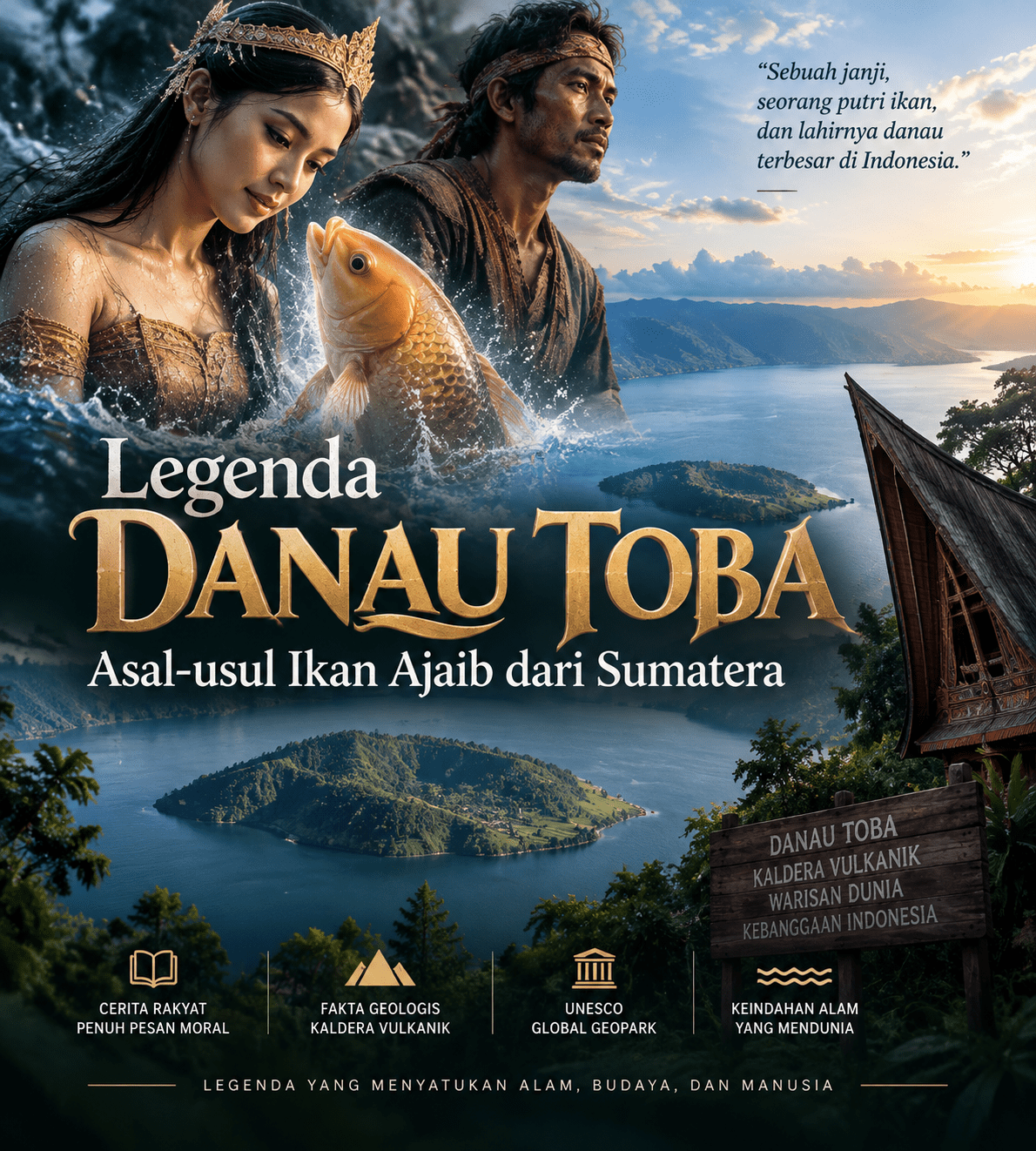 Legenda Danau Toba, Asal-usul Ikan Ajaib dari Sumatera