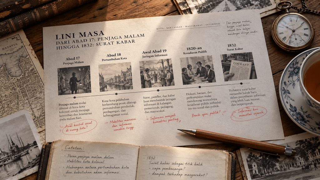Buku catatan jurnalistik yang mencatat linimasa sejarah kemunculan istilah jack-o'-lantern sejak abad ke-17 hingga abad ke-19.